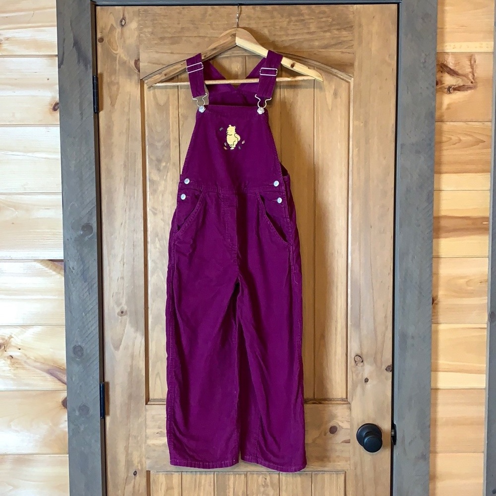 Disney Winnie the Pooh corduroy bib overalls 7-8